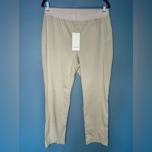 NWT Liviana Conti Elastic Waist Cropped Cotton Pant | Italy Size 48/US Size 10